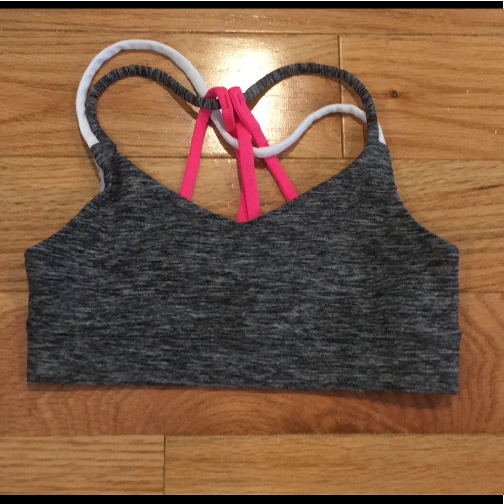 Girls kids child size 6-7 sports bra spaghetti